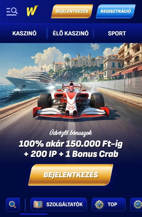 Wonaco Casino mobil weboldal